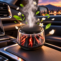 Volcano Mist Car Diffuser – Rechargeable Aromatherapy Atomizer with 3 Fragrance Modes & Color Ambient Light