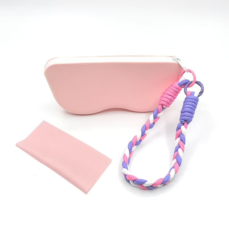Dopamine Silicone Eyeglasses Case – Detachable Wrist Strap & Lens Cloth