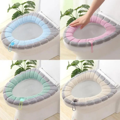 4PCS Washable Toilet Seat Cushions – Soft Padded Warm Seat Covers
