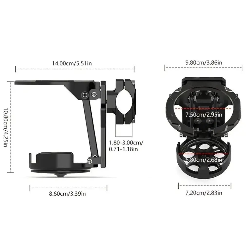 360° Rotating Foldable Bike & Motorcycle Cup Holder – Adjustable Bottle Cage