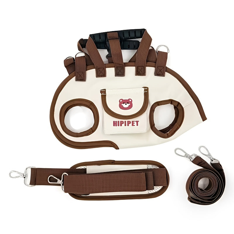 Full-Body Dog Lift Harness – Support Carrier with Backpack & Single-Shoulder Options for Stairs, Walking and Everyday Mobility