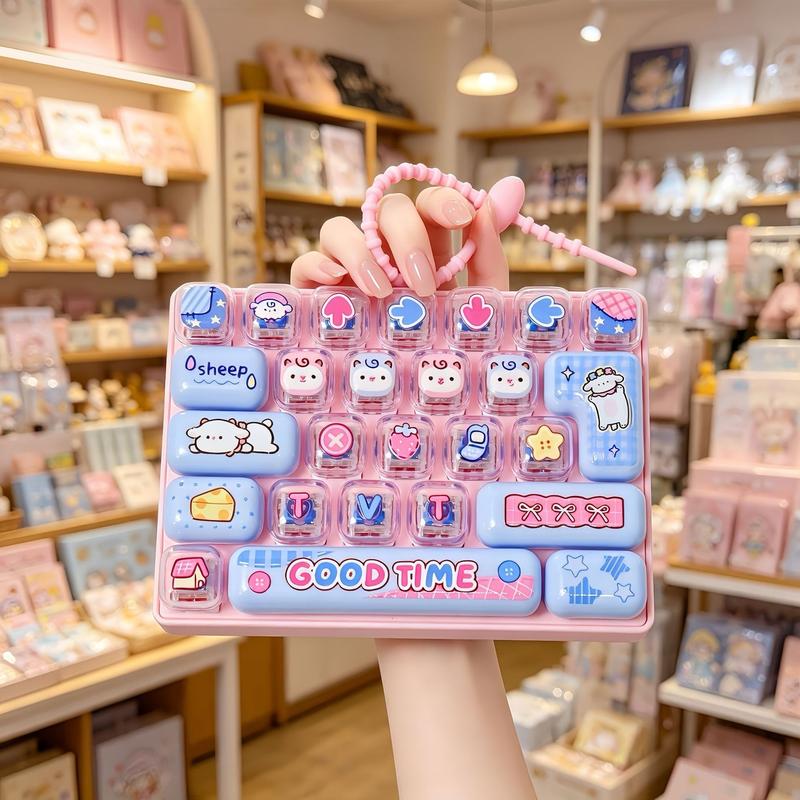 26-Key Mini Fidget Keyboard Toy with Carry Strap for Busy Hands and Everyday Stress Relief – Pocket-Size Clicky Desk Toy, Cute Birthday, Halloween or Christmas Gift for Adults and Kids